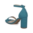 thumbnail image 3 of New Women Liliana Daki-2 Faux Suede Open Toe Ankle Strap Round Block Heel Sandal, 3 of 6