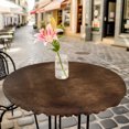 thumbnail image 6 of Retro Wooden Board Round Tablecloth for 36-44 Inch Tables,Fitted Table Cover with Elastic Edge,Western Country Farmhouse Brown Wood Waterproof Outdoor Table Cloth Protector for Patio Garden Dinner, 6 of 9