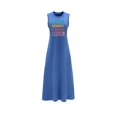 thumbnail image 2 of Vestido largo de verano para mujer, vestido de playa transpirable y moderno, vestido con cuello redondo M, 2 of 7