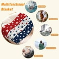 thumbnail image 5 of American Flag Throw Blanket Patriotic 4th of July Memorial Day Fourth of July Throw Blanket for Couch Sofa Bed Soft Fleece Blankets Stars and Stripes Red White Blue Veteran Blanket 50x60, 5 of 5
