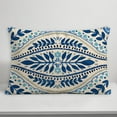 thumbnail image 5 of Creative Products Blue Colored Large Folk Pattern 14x20 Indoor / Outdoor Pillow, 5 of 9