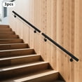 thumbnail image 4 of 2Pcs Railing Post Kit,Indoor&Outdoor Deck Railing Sprindles,Cylindricale Wall Mounted Stair Handrail Stainless Steel Stair Post for Homes, Offices,Public Places (Black, 3 * 10FT-Cylindrical), 4 of 9