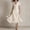 White, variant on Cocktail Dresses for Women Elegant A-Line Formal Dress Fashion V Neck Short Sleeves Dress Wedding Guest Dresses S