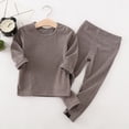 thumbnail image 2 of BOBOGOJP Kids Long Johns Thermal Underwear Set Toddler Winter Warm Jammies, 2 of 9