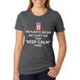 thumbnail image 1 of Don't Do Calm Puerto Rican Womens Soft Heather T Shirt, 1 of 1