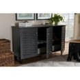 thumbnail image 5 of Baxton Studio Winda Modern and Contemporary Dark Gray 3-Door Wooden Entryway Shoe Storage Cabinet, 5 of 5
