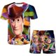 thumbnail image 1 of Disney Toy Story 4 ropa para niño niña niños verano manga corta dibujos animados Anime 3D estampado adolescentes camisetas Tops pantalones cortos conjunto 4-14y7-8T Gao Jinjia LED, 1 of 2