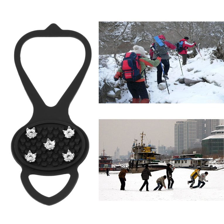 Ice Snow Ghat Non-Slip Spikes Shoes Boots Grippers Crampon Walk Cleats New by