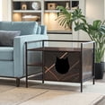 thumbnail image 2 of Pefilos 30" Enclosed Cat Litter Box Furniture, Hidden Litterbox Enclosures for Cat House, Pet Crate with Iron and Wood Sturdy Structure Privacy, Black, 2 of 11