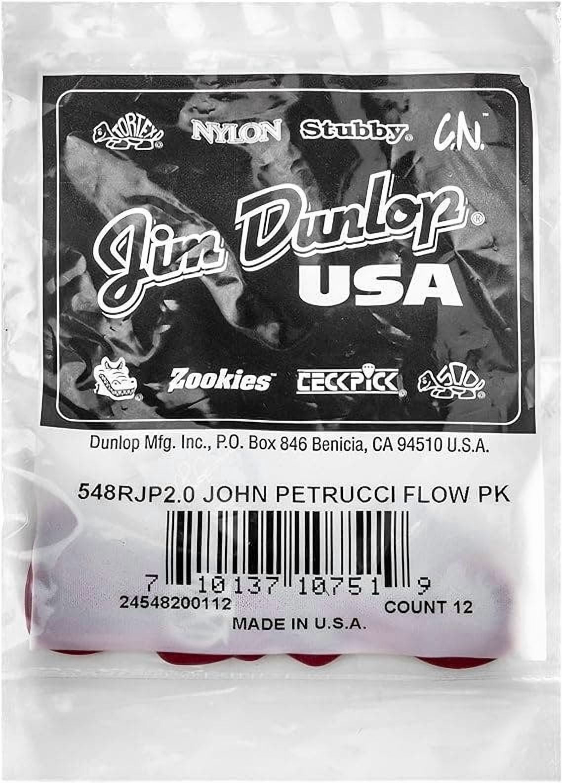 Dunlop John Petrucci Flow 2 mm Guitar Pick 2.0 mm 12 Pack