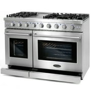 Cosmo 2 Piece Kitchen Appliance Package with 48 Freestanding Gas Range Kitchen Stove & 48 Under Cabinet Range Hood Kitchen Hood Kitchen Appliance Bundles