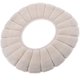 thumbnail image 3 of Beige O-Shaped Warm Toilet Seat Cover Pads Comfortable 1Pack For Ladies Elderly Winter Occasion, 3 of 4
