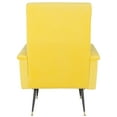 thumbnail image 5 of SAFAVIEH Aida Velvet Retro Mid Century Accent Chair, Yellow, 5 of 9