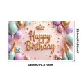 thumbnail image 3 of Decorative Design Happy Birthday Banner Colorful Balloons Birthday Celebration Photography Backdrop for Birthday Party Indoor Decoration Event Celebration, 3 of 8