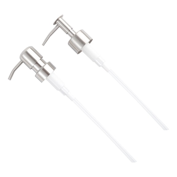 unbranded 2 Pcs Pump Two Dispenser Soap Pump Long Nozzle 23×4×4cm Silver