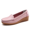 thumbnail image 4 of Miluxas Women's Comfortable Lightweight Leather Penny Loafers Slip-On Cute Business Casual Dress Shoes Work office Flats Everyday Walking Shoes Driving for Women Pink 6.5(38), 4 of 8