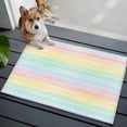 thumbnail image 4 of Rectangle Rug 2x3ft Area Rug, Rainbow Stripes Gradient Area Rugs for Living Room Bedroom, Pastoral Watercolor Line Floor Mat Non-Slip Non-Shedding Carpet Indoor Accent Rugs, 4 of 9
