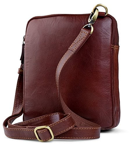 16111B Visconti Tablet Friendly Real Hunters Leather Cross Body Shoulder Bag