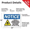 thumbnail image 2 of Fast And Aggressive Spiders Inside OSHA Notice Aluminum Sign 24 Inch x 18 Inch - 10 Pack, 2 of 8