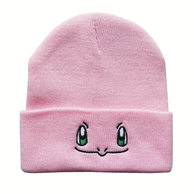 Gorros de punto con bordado de ojos bonitos de Pikachu de dibujos animados para hombre y mujer, gorros de moda de Hip Hop, gorro cálido de lana para invierno