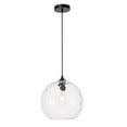 thumbnail image 1 of Living District LD2283 Gibson 1 Light Black & Clear Glass Pendant, 1 of 4