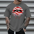 thumbnail image 2 of Men's Short Sleeved Independence Day Flag Print Crew Neck Leisure Sports Comfortable Print Mens T Shirt, 2 of 4