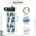 thumbnail image 4 of Yiaed Blue Excavator Print Water Bottle with Straw Lid, Stainless Steel Double Wall Insulated Water Bottle | Leak-Proof and Spill-Proof Water Bottle, 4 of 8
