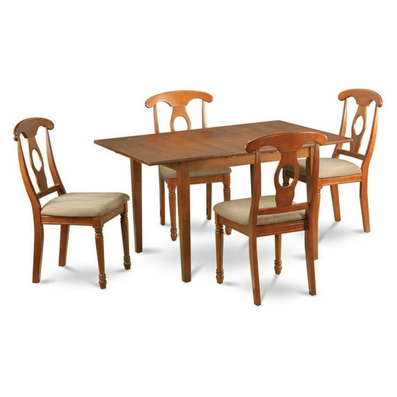 East West Furniture Milan 5 Piece Rectangular Dining Table Set with Kenley Chairs