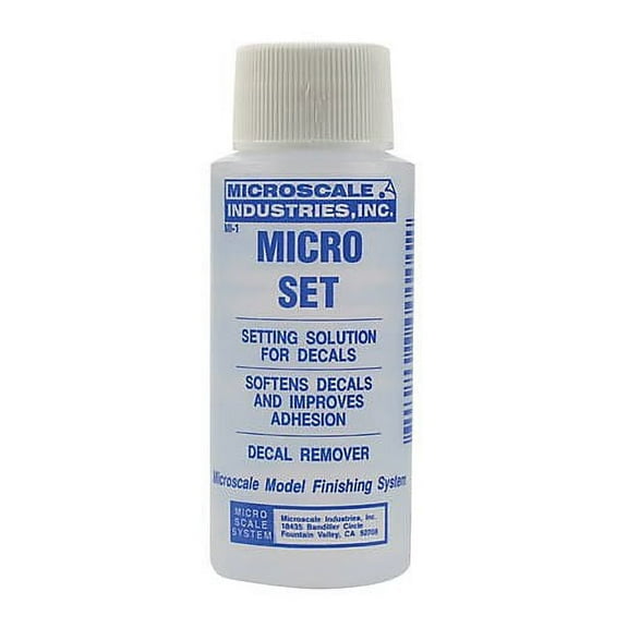 Microscale Model Railroad/Train Decal Micro Set Solution/Remover 1oz. Bottle