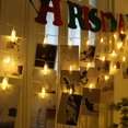 thumbnail image 4 of Cadena de luz LED con Clip de 3M, iluminación de hadas para dormitorio, foto de pared, decoración de Navidad, lámparas de cadena de foto romántica, declaración de cumpleaños, 4 of 5