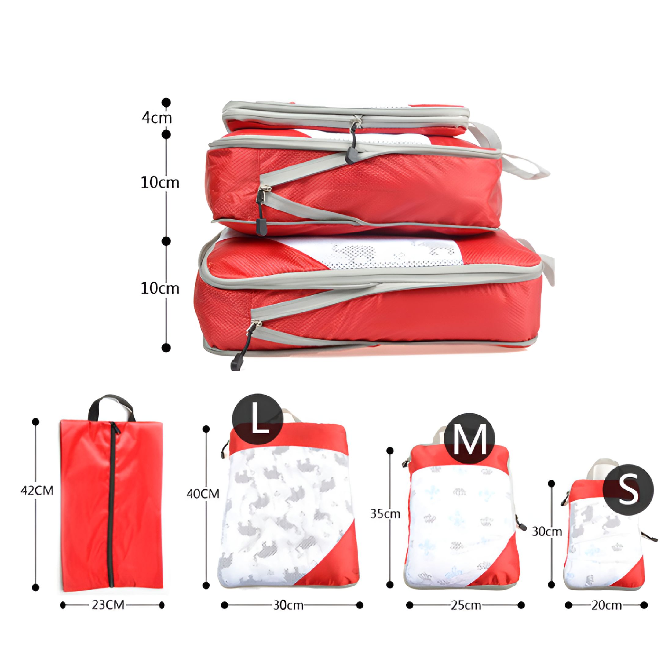 GASTROPOD 2026 New Compression Packing Cubes, Expandable Luggage Organizers, 4 Pcs Travel Suitcase System for Travel, Vacation, Business, Weekend