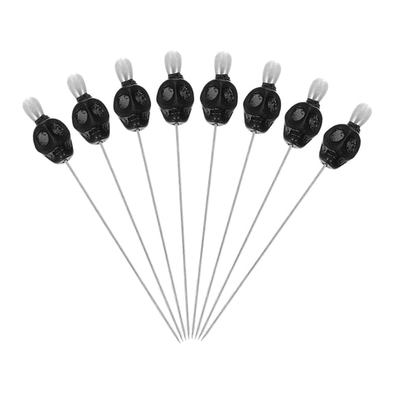 Uxcell Skull Sewing Pins Steel Voodoo Straight Pins with Skull Head for Fabric DIY Decoration Crafting Quilting Sewing Black