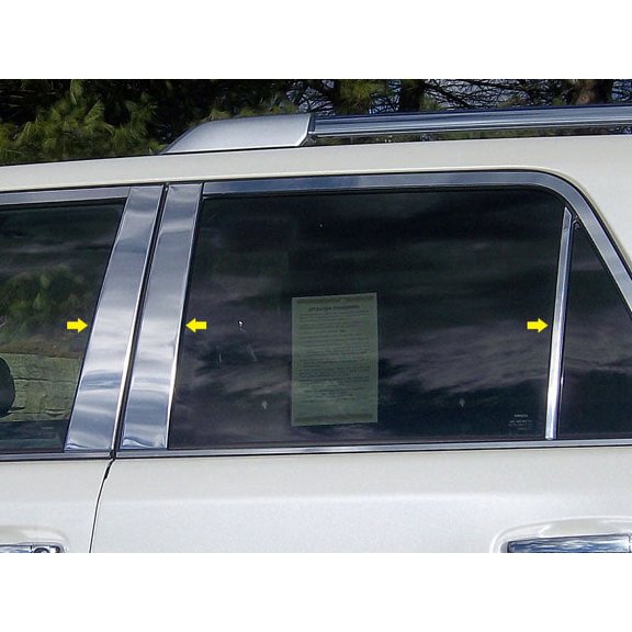 Stainless Steel Pillar Trim 6Pc Fits 2010-2020 Toyota 4Runner PP10178 QAA