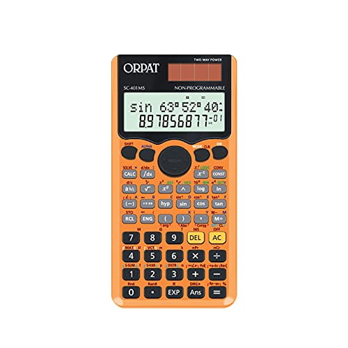 Orpat Scientific Desktop Calculators SC-401 MS Tengerine | Battery & Solar - 401 Function