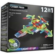 Laser Pegs 12-in-1 Galactic Cruiser Lighted Construction Toy