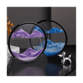 thumbnail image 4 of Sandscape Moving Sand Art Picture Round Hourglass 3D Mountain Sandscape Motion Display Flowing Sand Painting-Blue, 4 of 9