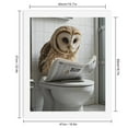 thumbnail image 2 of Paint By Numbers Kit for Adults Beginner - DIY Owl Reading Newspaper Bathroom Canvas Painting Kits for Adults, Frameless Paint By Number for Adults for Home Wall Decor 16x20 Inch, 2 of 7