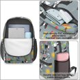 thumbnail image 4 of Boston Terrier and Sun Gray Pattern 17" School Backpacks for Teens,Waterproof Oxford Fabric,S-Shape Padded Straps for School,Travel,Hiking,Camping, 4 of 6