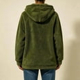 thumbnail image 7 of Tqcoqu Women's Sherpa Hooded Jacket, Full Zip Long Sleeve Fall Fleece Coat, Solid Color Winter Fuzzy Teddy Coats,Women's,Size S-XXL, 7 of 7
