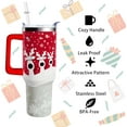 thumbnail image 5 of 40 oz Merry Christmas Tumbler with Handle and Straw 40oz Stainless Steel Christmas Coffee Mugs Cup Last Minute Christmas Gift Ideas, 5 of 6