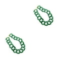 thumbnail image 3 of Collar Jumpingount Vintage de plástico acrílico grueso moda Paperclip Verde 2piezas, 3 of 6