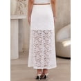 thumbnail image 3 of DARING DIVA Women's Elastic High Waisted Flowy Summer Long Skirts X-Small White, 3 of 6