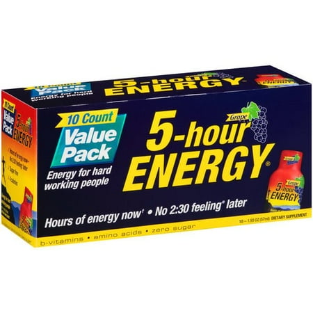 5-Hour Energy Shot, Grape, 1.93 Fl Oz, 10 Ct