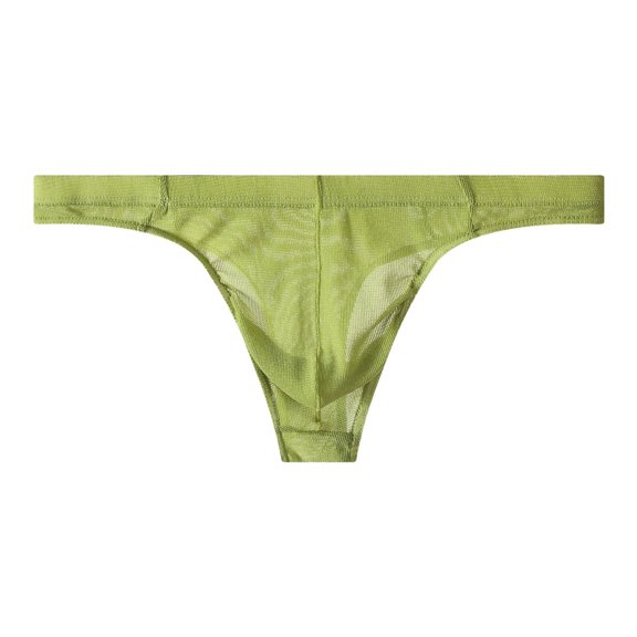 Mesh-Underwear for Men Thongs Lightweight Hollow-Out Low Waisted Breathable Stretchy Slim High-Cut Solid Color Basic Loungewear Briefs