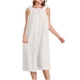 thumbnail image 2 of Mifsaly Womens Wearable Shower Wrap Towel Robe Knee Length Absorbent Spa Bathrobe with Straps Button Down Sleepwear White,Free Size, 2 of 6
