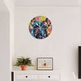 thumbnail image 4 of Non-Ticking Silent Quartz Wall Clocks Battery Operated Modern Wall Clocks Decorative for Office,Bedroom,Kitchen-Colorful Graffiti Mural Of Adorable French Bulldog(14inch), 4 of 4