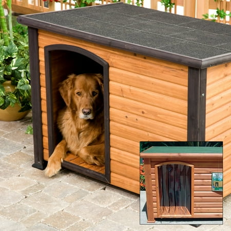 Precision Extreme Outback Log Cabin Dog House With Free Dog Door