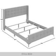 thumbnail image 7 of Castle Place Luxury Glam Full Size Velvet Upholstered Bed, Light Blue, 7 of 7