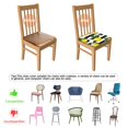 thumbnail image 5 of Lemons and Daisies Seat Covers for Dining Room Chairs Set Of 6,Stretch Printed Washable Chair Seat Cover with Elastic Ties and Button,Removable Waterproof Couch Cushion Covers, 5 of 6