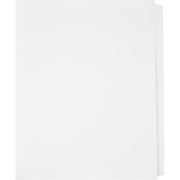 Exhibitindexes® Blank Side 1/25th Cut Write on White Laminated Tabs Standard Letter-Size, Collated Legal Dividers 25-Tab Set – Made in The US